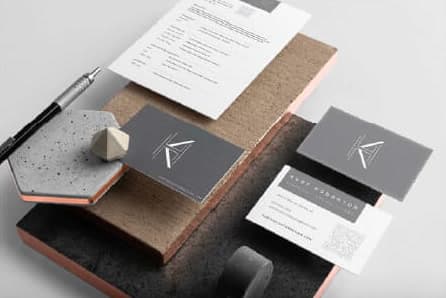 Kurt Houghton identity — stationery and business cards
